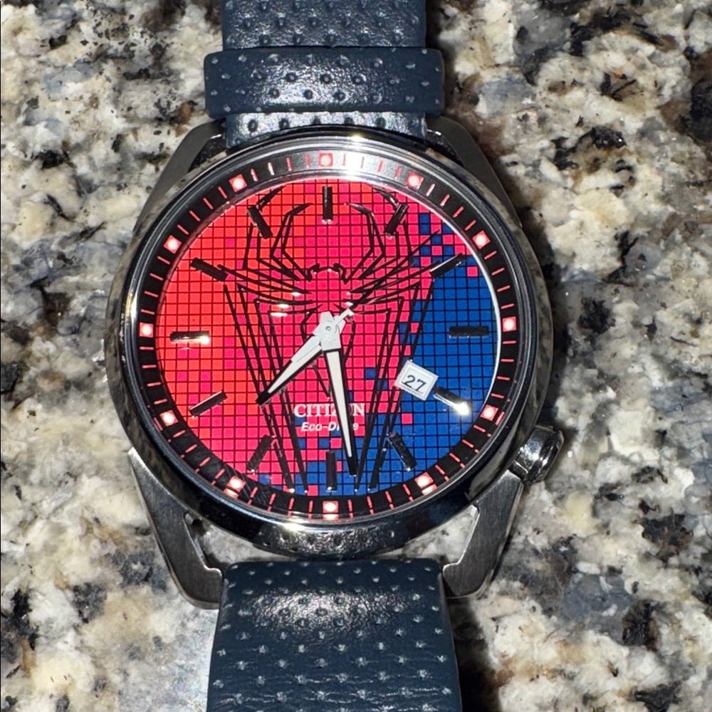 Citizen Eco-Drive SpiderMan Watch - Red and Blue NWOT